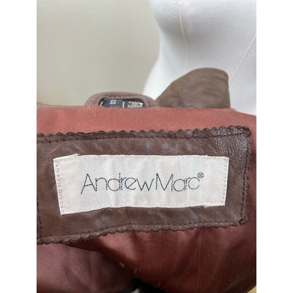 Vintage Womens Jacket Sz S Lambskin Leather Oversized Hipster Grunge Car Coat - Picture 4 of 12